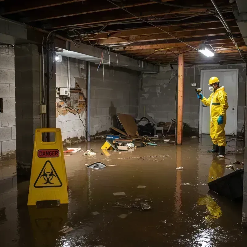 Flooded Basement Electrical Hazard in Rock Hill, MO Property